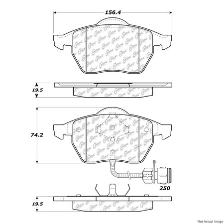 Centric Parts Semi-Metallic Brake Pads W/Hardware, 104.05552 104.05552